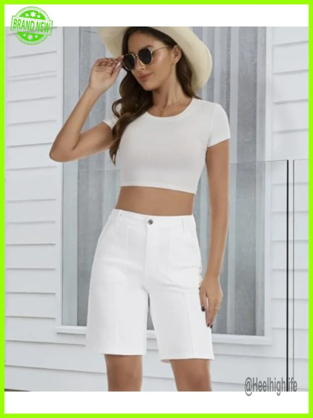 High Waisted Stretchy Denim Shorts for Women Casual Summer Jorts